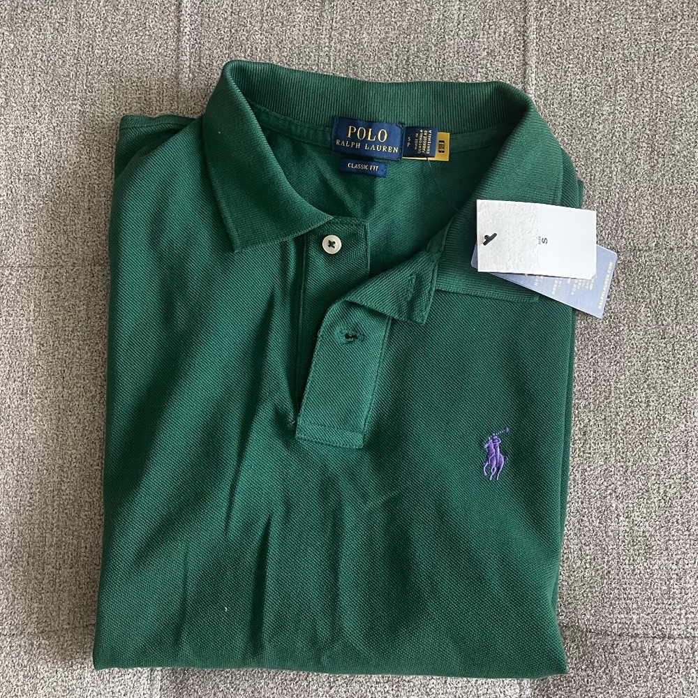 NWT POLO Ralph Lauren Green Classic Fit Shirt